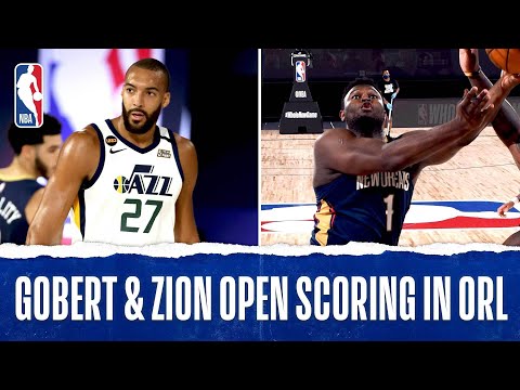 Rudy Gobert & Zion Williamson Trade And-1's To Open Action In Orlando!