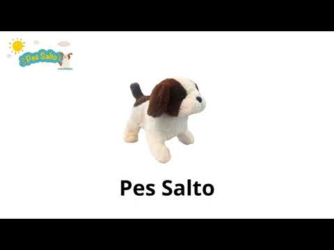 Pes Salto skákací chodící 19cm na baterie se zvukem v krabici 23x19x15cm