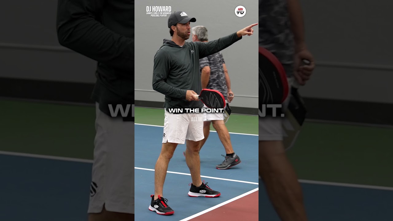 Pickleball mental coach DJ Howard will teach you a game called "Mid-Court Scramble" 🍳 #pickleball