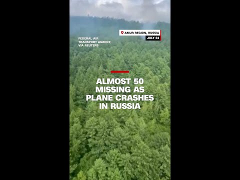 Almost 50 missing as plane crashes in Russia