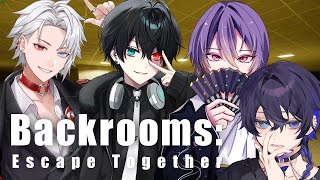 【Backrooms: Escape Together】何もない空間…？とあるホラゲを男4人でやっていく！【りの/MAHA5JP】