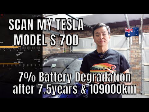 Scan My Tesla Model S 70D Battery Degradation after 7.5 years 109000km