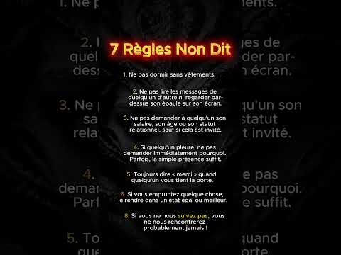 7 Règles Implicites de la Vie Que Tout le Monde Ignore