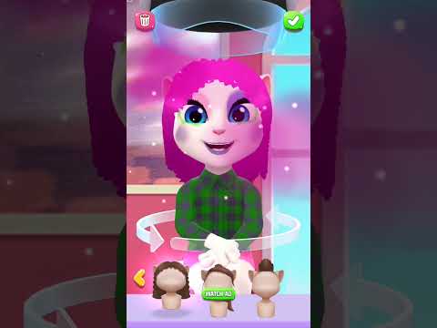 Angela's hair colour 😍 #mytalkingangela2 #shortsfeed #games
