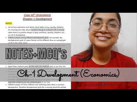 Ch-1 Development NOTES+MCQ's🔥|| Economics|| Class 10 || Social science|| CBSE