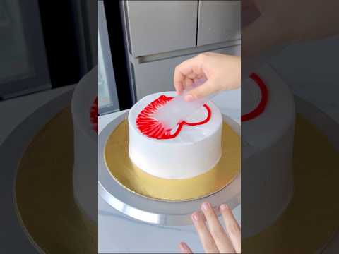 Aesthetic heart cake💕#shortsfeed #cakeshorts #cakedecorating #anniversarycake #cakeideas