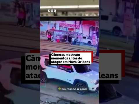 O momento em que veículo avança sobre pedestres em Nova Orleans #bbcnewsbrasil #noticias