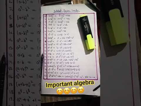 Algebra formula #maths #algebra #pyarsepadho #study #trending #youtubeshorts