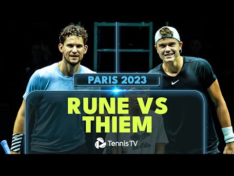 Holger Rune vs Dominic Thiem ENTERTAINING Match Highlights | Paris 2023