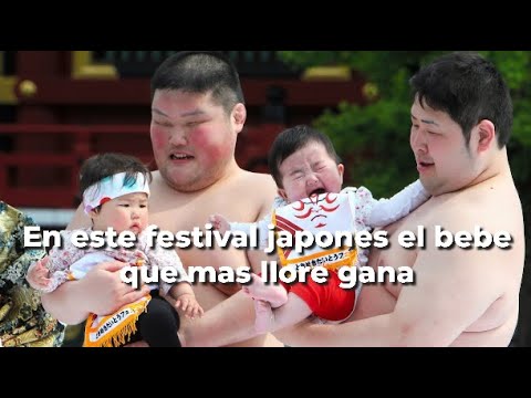 Nakizumo, el festival en que luchadores de SUMO hacen llorar a bebés