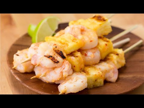 Tropical Shrimp And Pineapple Grilled Skewers