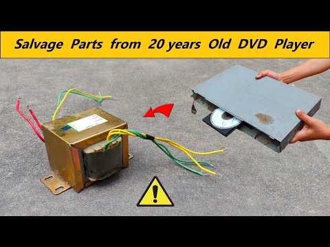 Salvage 12v Transformer & DC Motor from an Old CD Player