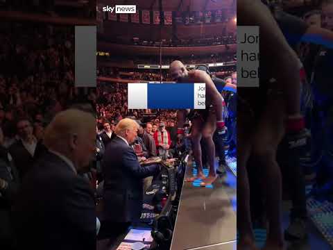 UFC champion celebrates win with Trump