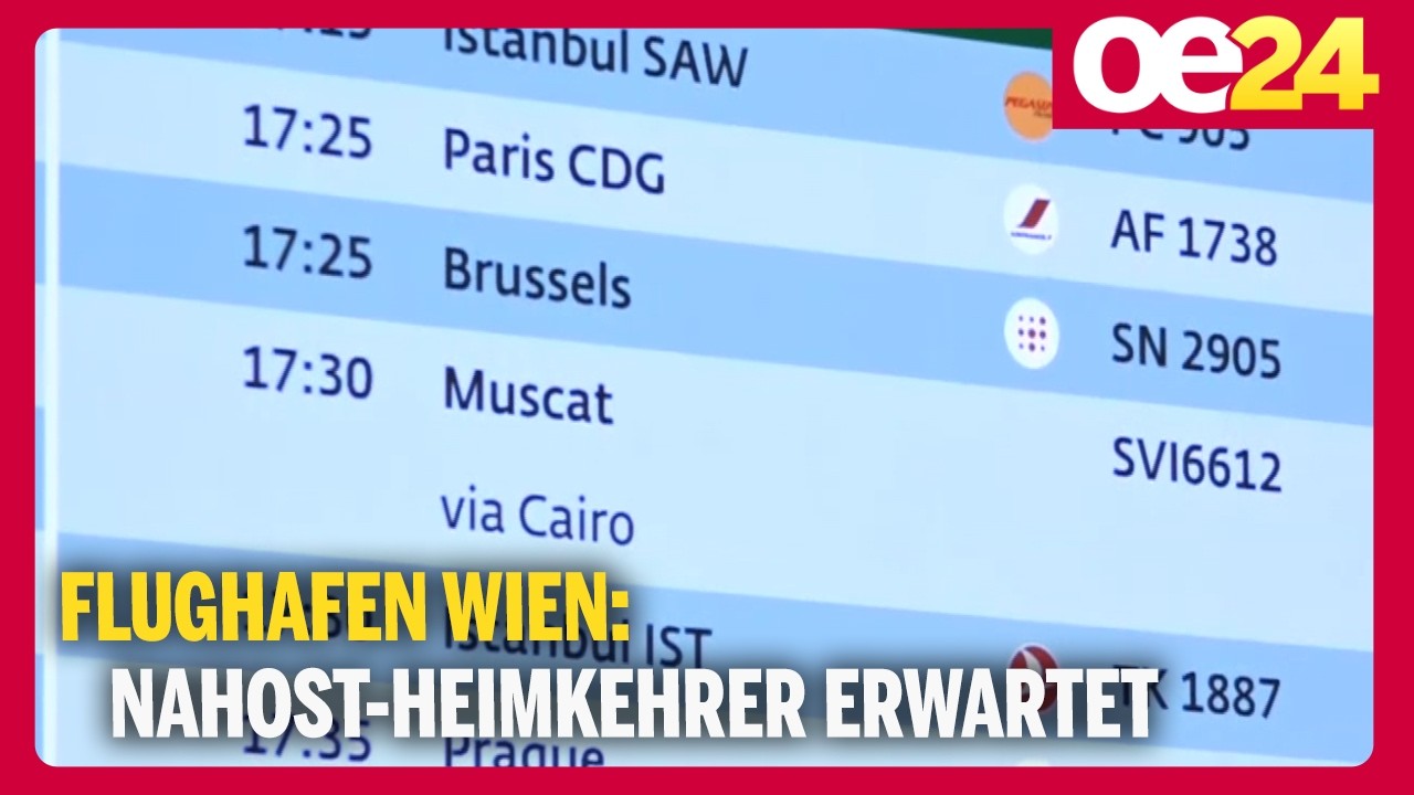 Flughafen Wien: Nahost-Heimkehrer erwartet