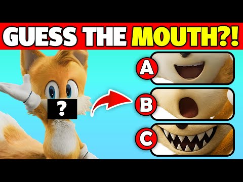 Which Mouth Belongs to Tails? 🦊| Can you guess it right? |🦔Sonic The Hedgehog 3 Movie Quiz! I Shadow