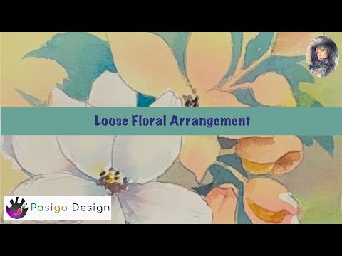 Painting Watercolour Loose Floral Arrangement