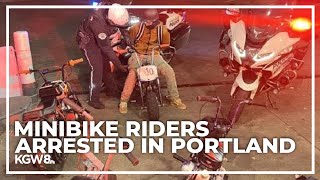 7 arrested for recklessly riding minibikes in downtown Portland