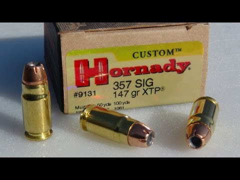 .357 SIG Hornady XTP 147 gr AMMO TEST - YouTube