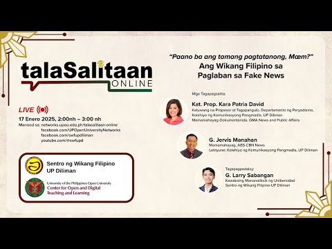 talaSalitaan Online: Talakayan sa Wikang Filipino, Akademya, at Bayan