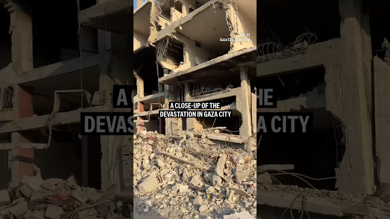 A close-up of the devastation in Gaza City