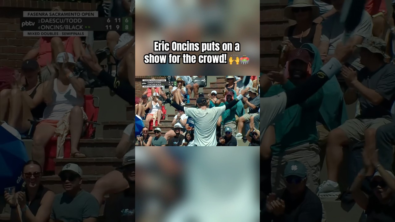 FIREFIGHT🔥 Eric Oncins & Tyra Black put on a show for the crowd! 🙌🏟️ @Pickleballtv