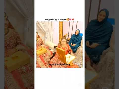 They gave a gift to Maryam🥰💗🎀#rajabfamily #editing