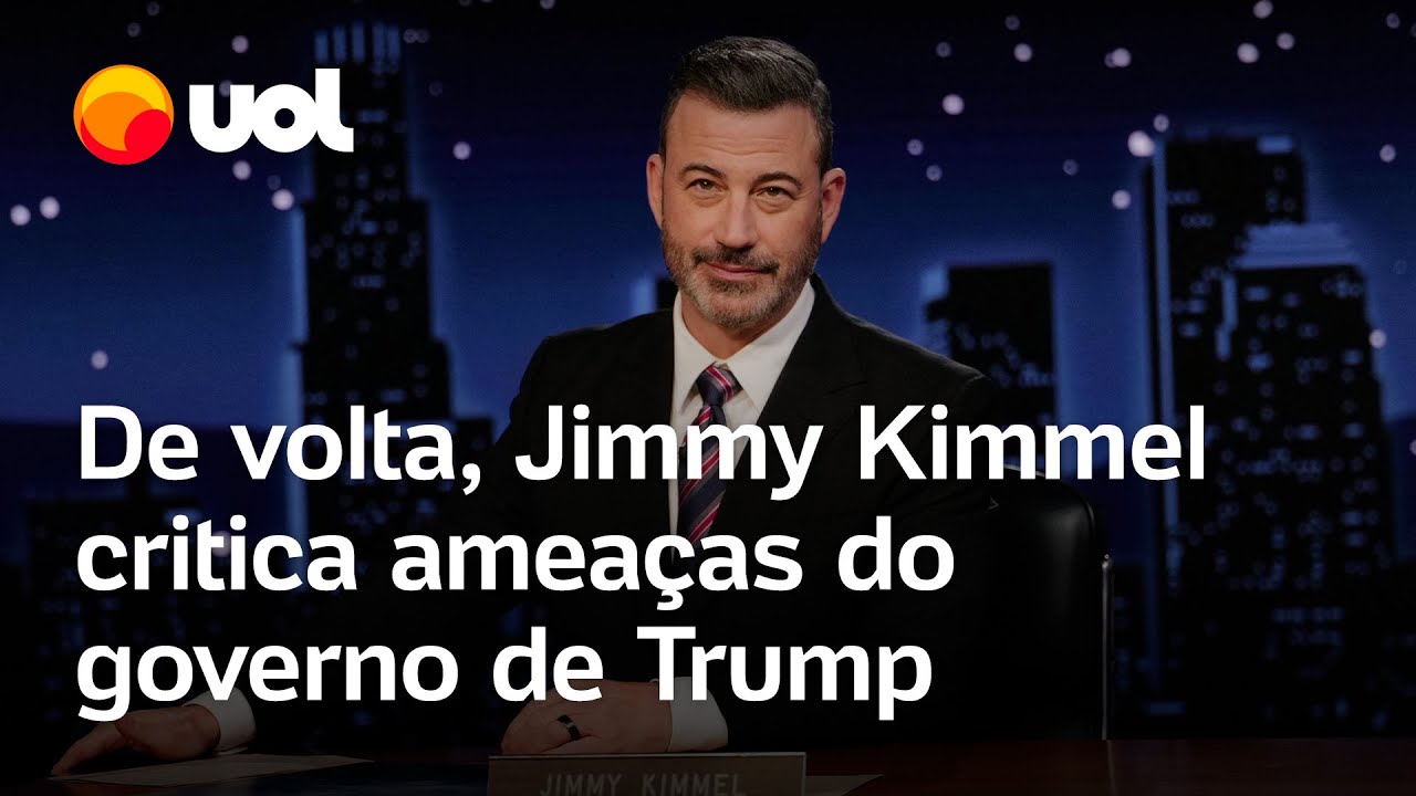 Jimmy Kimmel critica ameaças do governo de Trump em retorno do programa