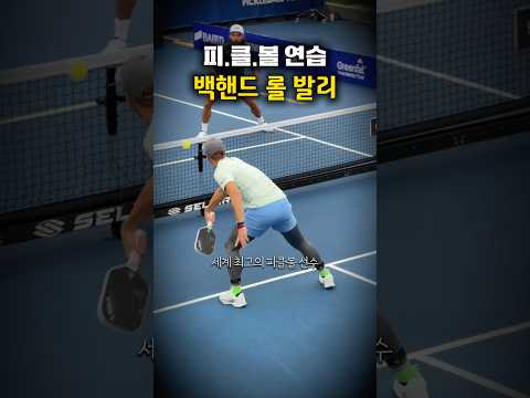 피클볼 연습 벤존스 선수의 "백핸드 <strong>롤</strong> 발리"