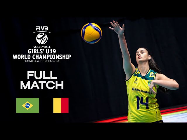 Brazil vs. Belgium - Round of 16 | Girls' U19 World Champs 2025 - Full Match