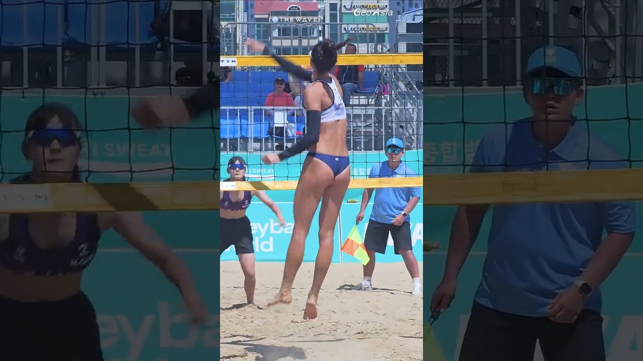 뛰어난 피지컬에 재치 있는 플레이!! Milutinovic(AUS) #beachvolleyball #Milutinovic #여자비치발리볼 #부산국제여자비치발리볼 #shorts