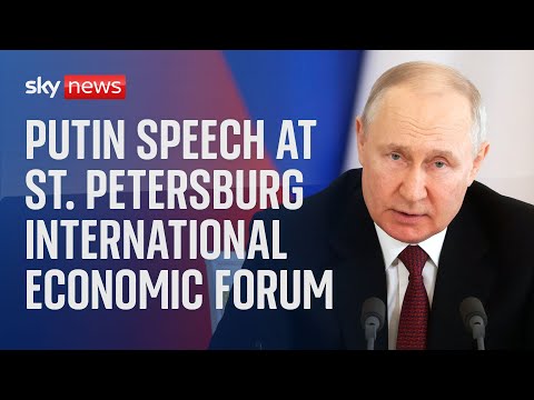 Watch live: Putin delivers speech at St Petersburg International Economic Forum