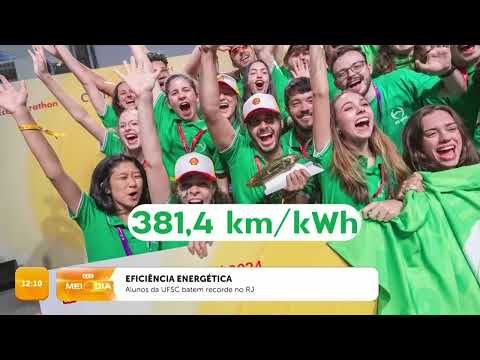 Alunos da UFSC construíram carro elétrico que bateu recorde no RJ | Cotidiano | SCC Meio-Dia