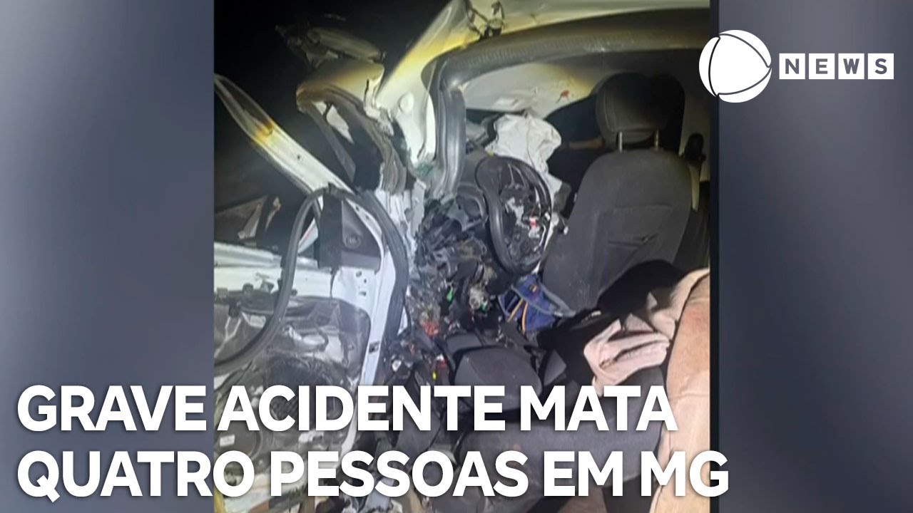 Grave acidente mata quatro pessoas em MG