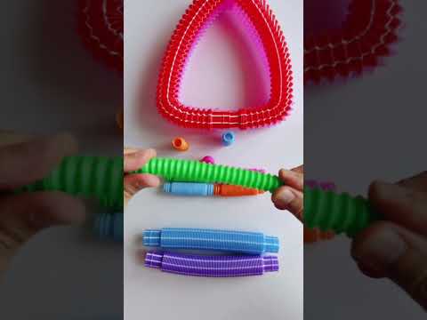 Creating ASMR Crunchy POP TUBE #diy #satisfyingvideos #relaxing #oddasmr #insideout #poptubesounds