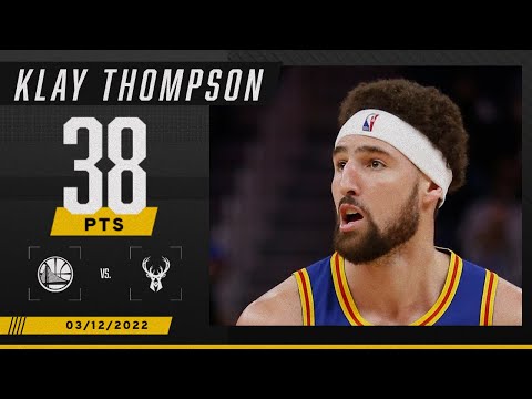 Klay Thompson scores SEASON-HIGH 38 PTS as Warriors top Bucks video clip