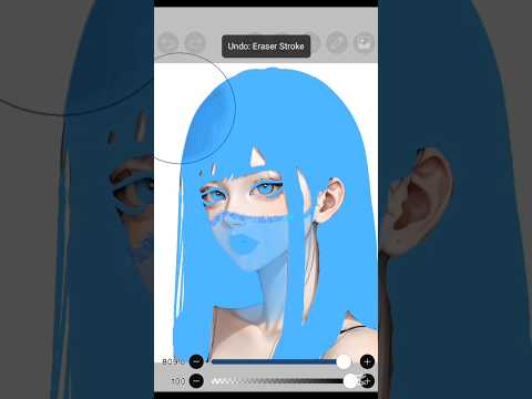 anime 💙 hair colour art #anime #drawing #asmr #viral #shorts