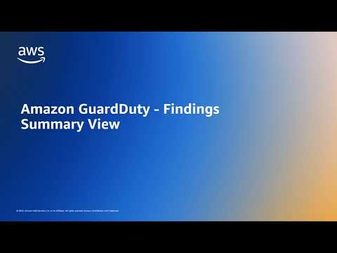Amazon GuardDuty findings summary view | Amazon Web Services