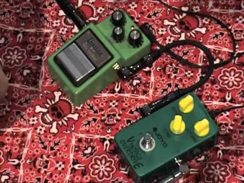 Ibanez TS9 tubescreamer vs Joyo Vintage Overdrive guitar effects pedal shootout