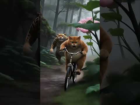 Fat orange cat picking mushrooms encountres carnivores plants!#funny#cat #animals#cute#catvideos