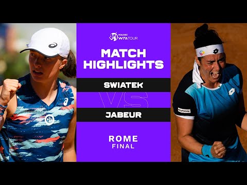 Iga Swiatek vs. Ons Jabeur | 2022 Rome Final | WTA  Match Highlights