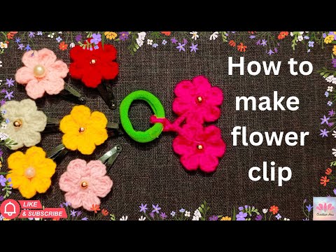 Navratri ke liye banaye kanchikao ke liye flower wale clips | crochet tutorial