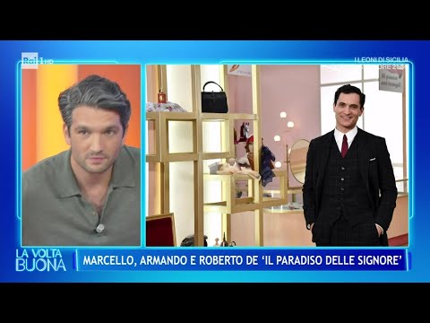 Marcello, Armando e Roberto de "Il Paradiso delle Signore" - La Volta Buona 10/09/2024