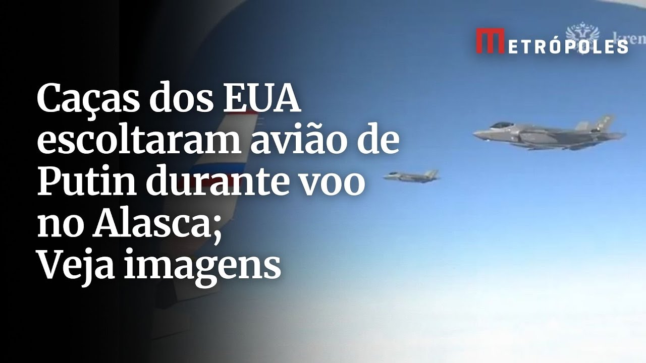 Caças dos EUA escoltaram avião de Putin durante voo no Alasca Veja imagens
