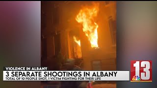 Violent Albany night leads to 3 shootings; huge flare gun fire