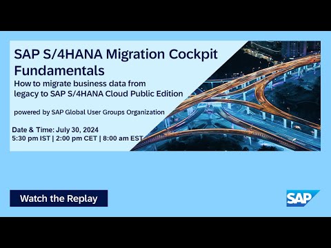 SAP S/4HANA Data Migration Cockpit Fundamentals I Move to Cloud ERP I 24.07.30