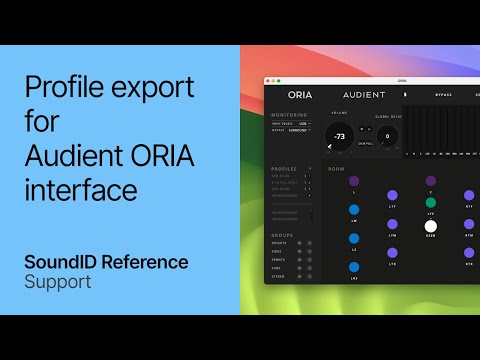 Profile export for Audient ORIA interface