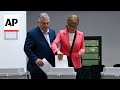 Hungary’s populist leader Viktor Orban casts his ballot in European Parliament election