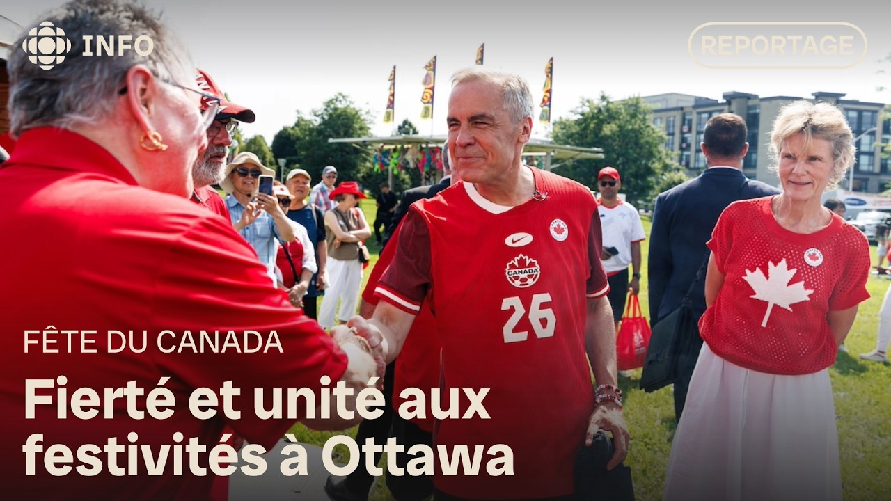 Mark Carney et Justin Trudeau lancent un appel à l'unité à la Fête du Canada à Ottawa
