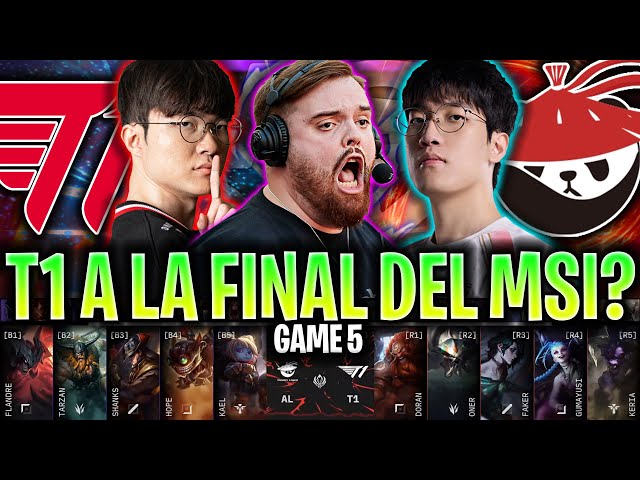 T1 A LA FINAL?😱IBAI CASTEO BRUTAL🔥LA MEJOR PARTIDA! | T1 vs AL Game 5 MSI 2025 IBAI ESPAÑOL