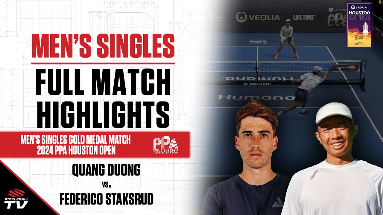 2024 PPA Houston Open Men's Singles Gold Medal - Quang Duong vs. Federico Staksrud